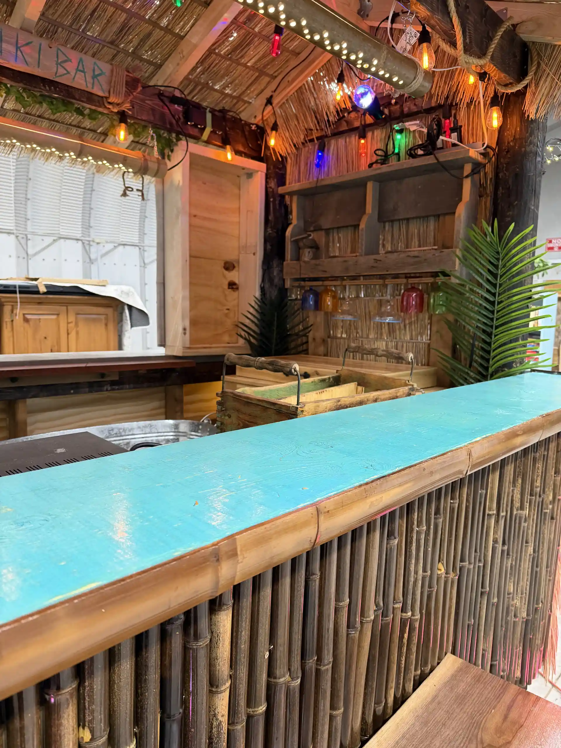 Mobile Tiki Bar & Party Set up.