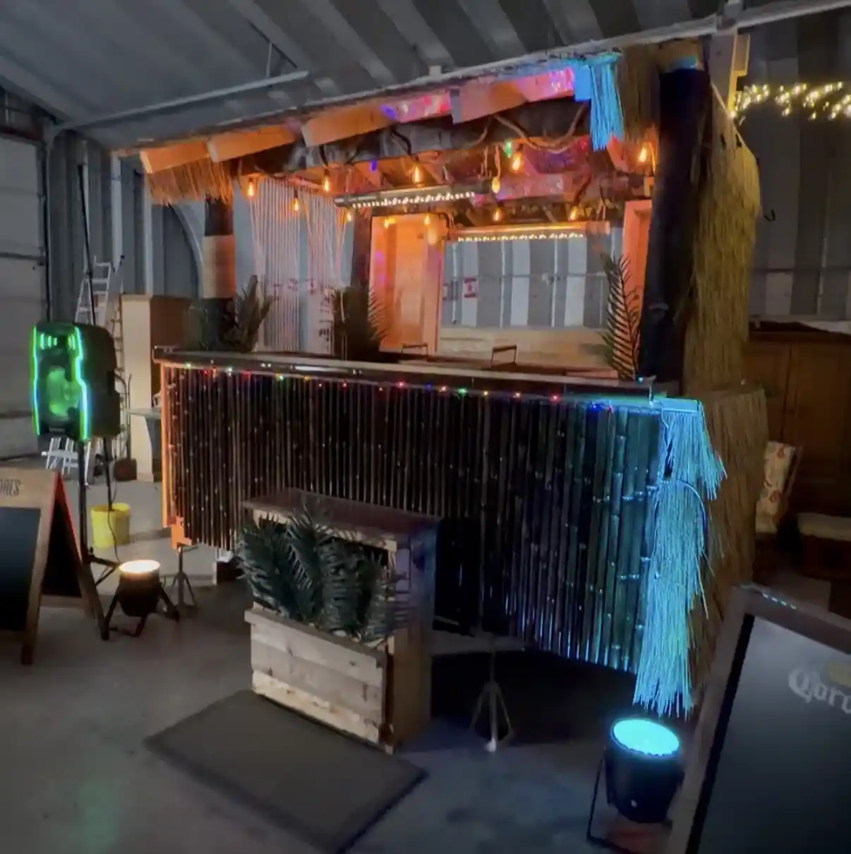 Mobile Tiki Bar & Party Set up.