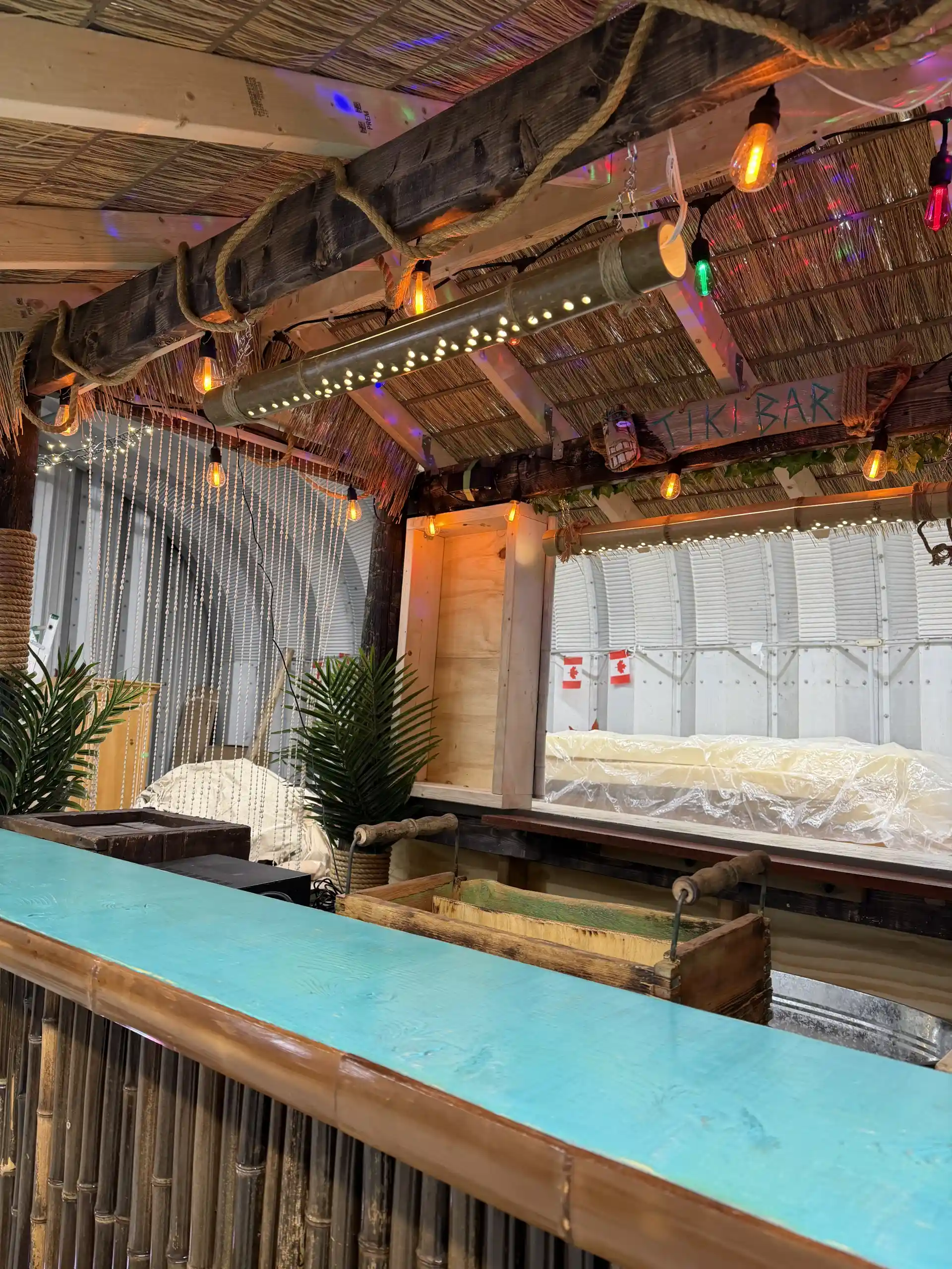 Mobile Tiki Bar & Party Set up.