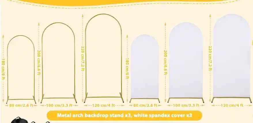 Arch Backdrop Stand (Set of 3)
