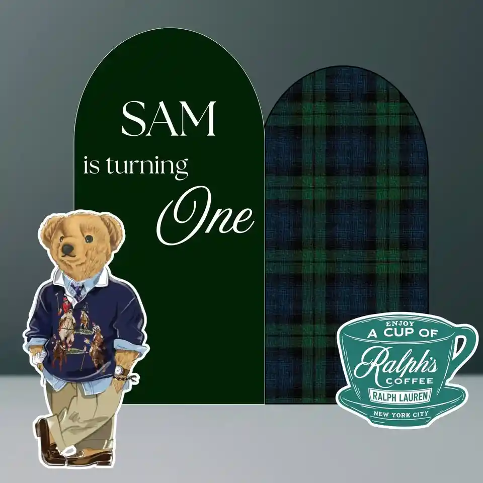 Iconic Ralph Lauren bear & cup cut out