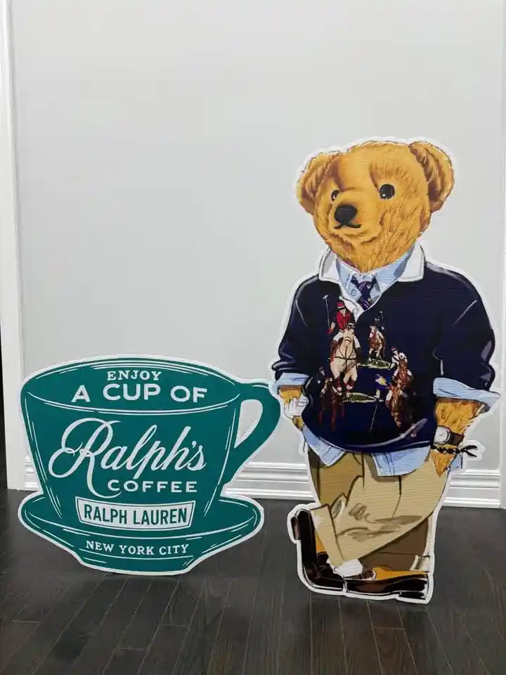 Iconic Ralph Lauren bear & cup cut out