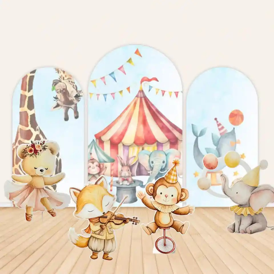 8 Carnival themed animals cut outs