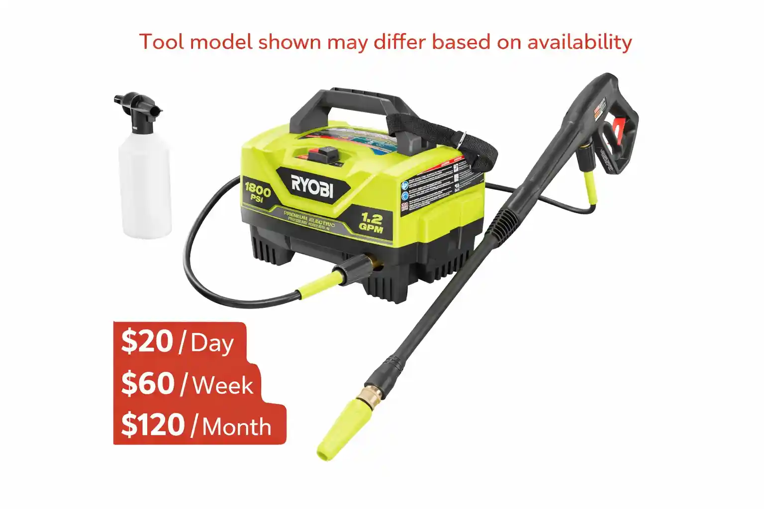 Light Duty Electric Pressure Washer <2000 PSI