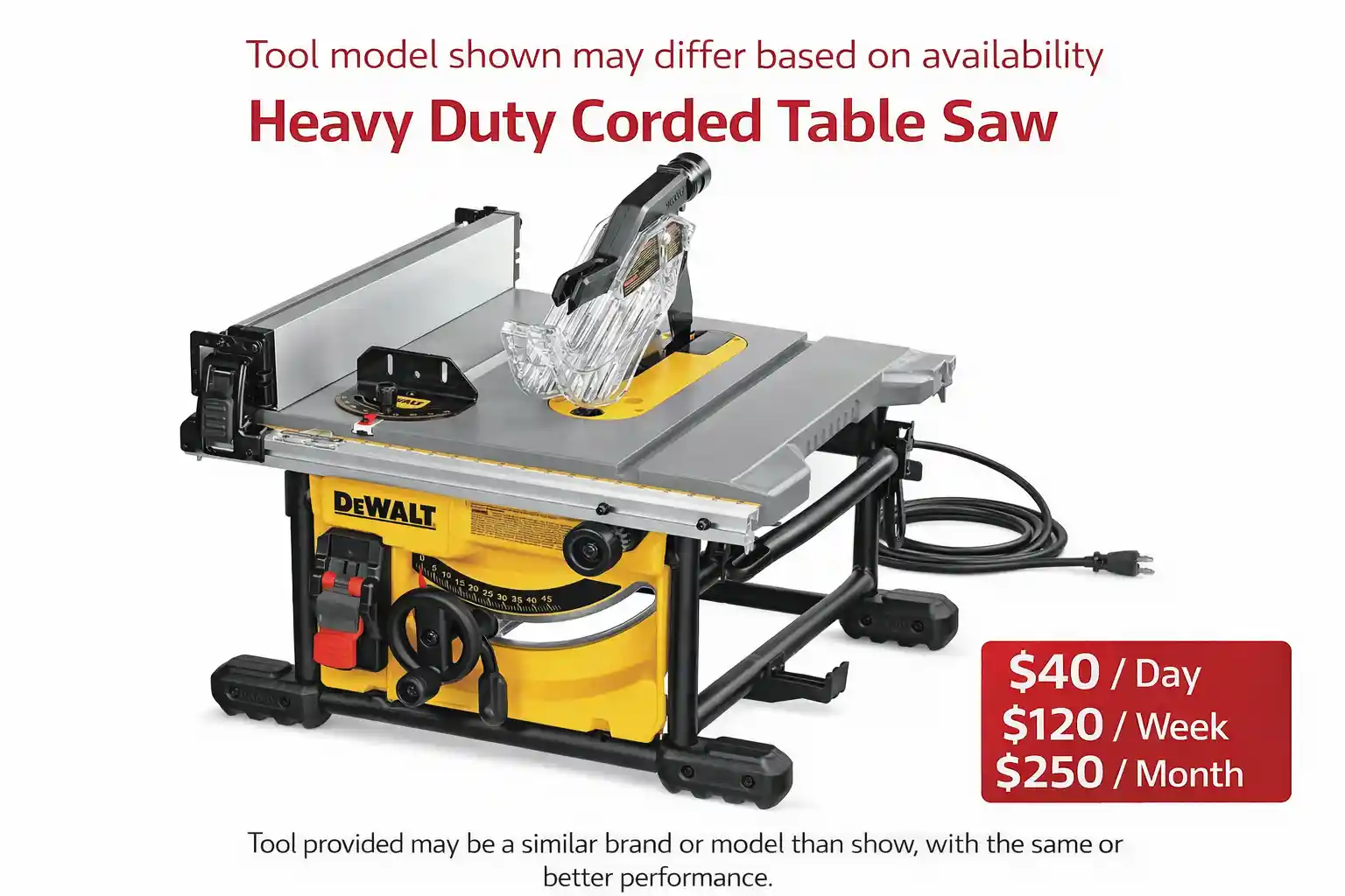 Heavy Duty Corded Table Saw