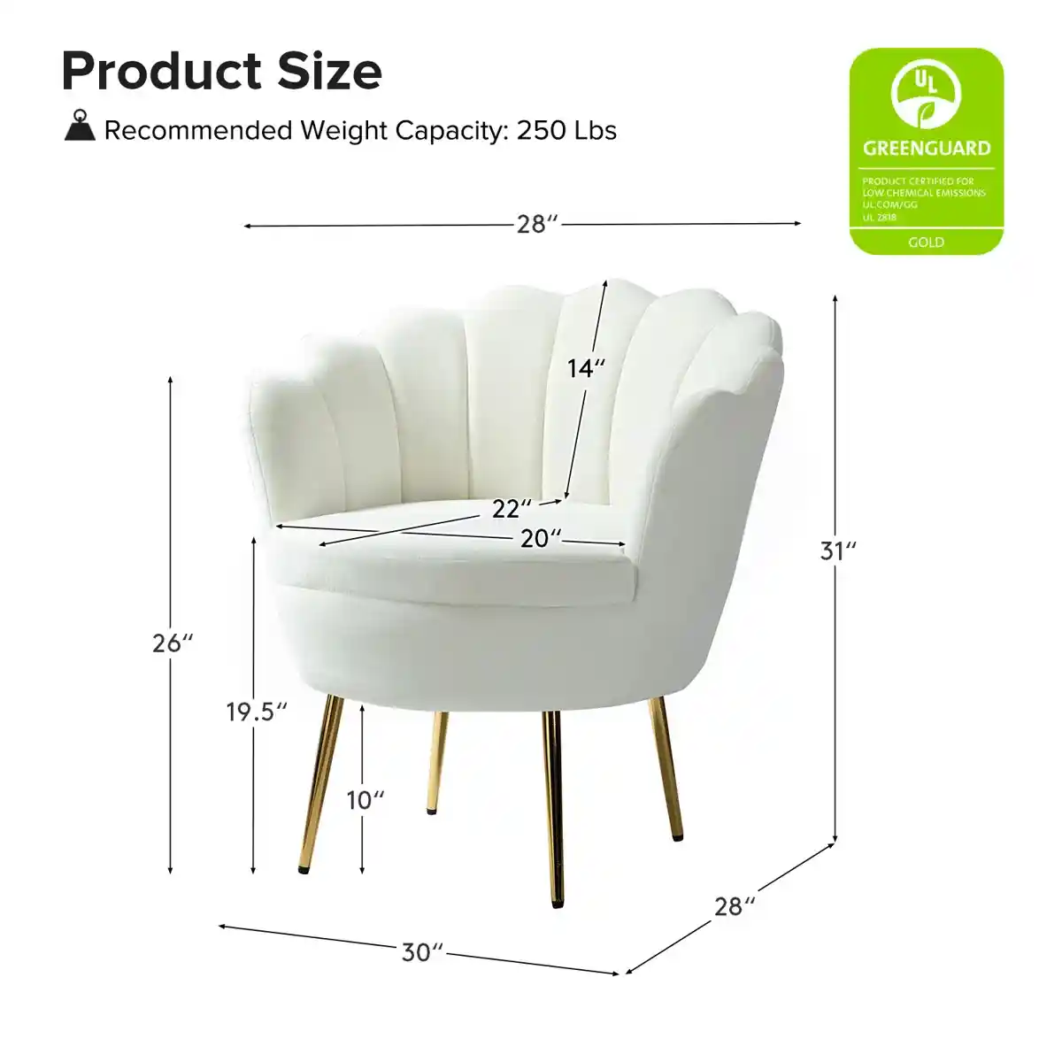 Scalloped Velvet Armchair