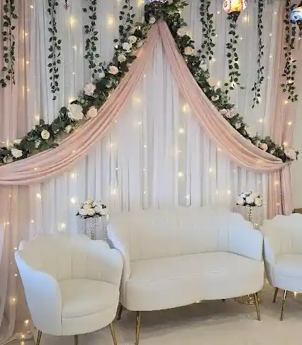 Scalloped Velvet Loveseat