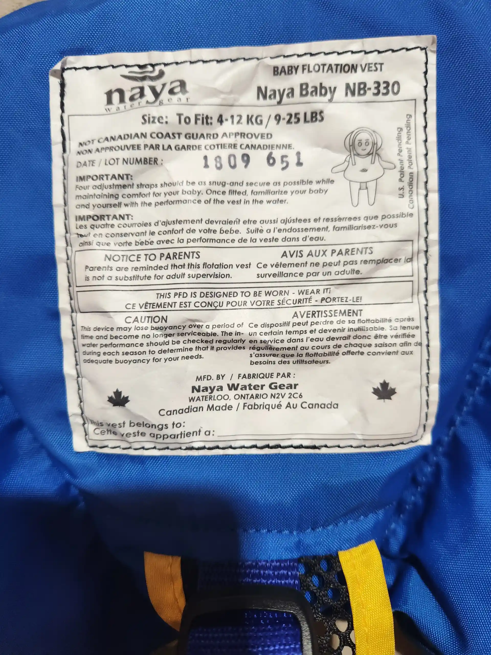 Infant Life Jacket