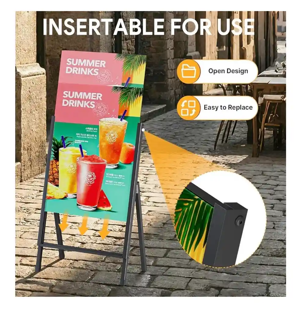 A frame single sided stand