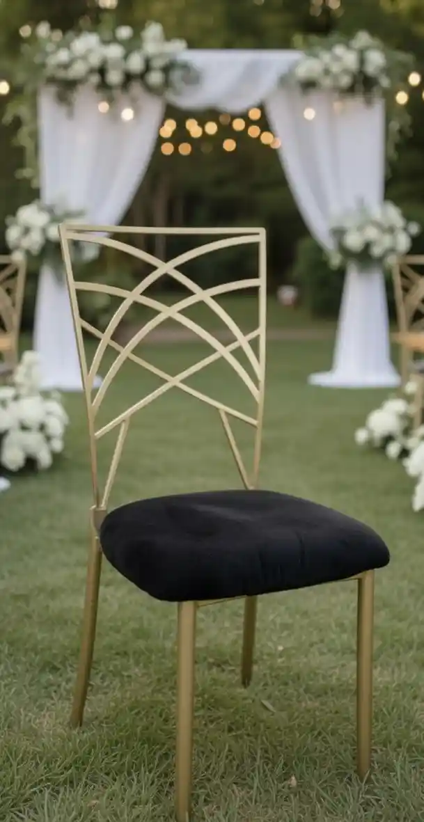 Adelaide Champagne Cross Back Chairs