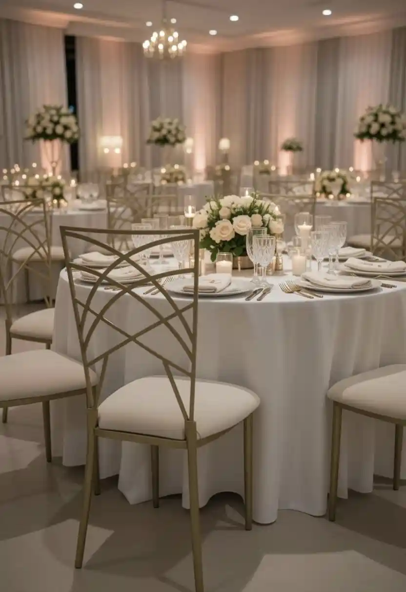 Adelaide Champagne Cross Back Chairs