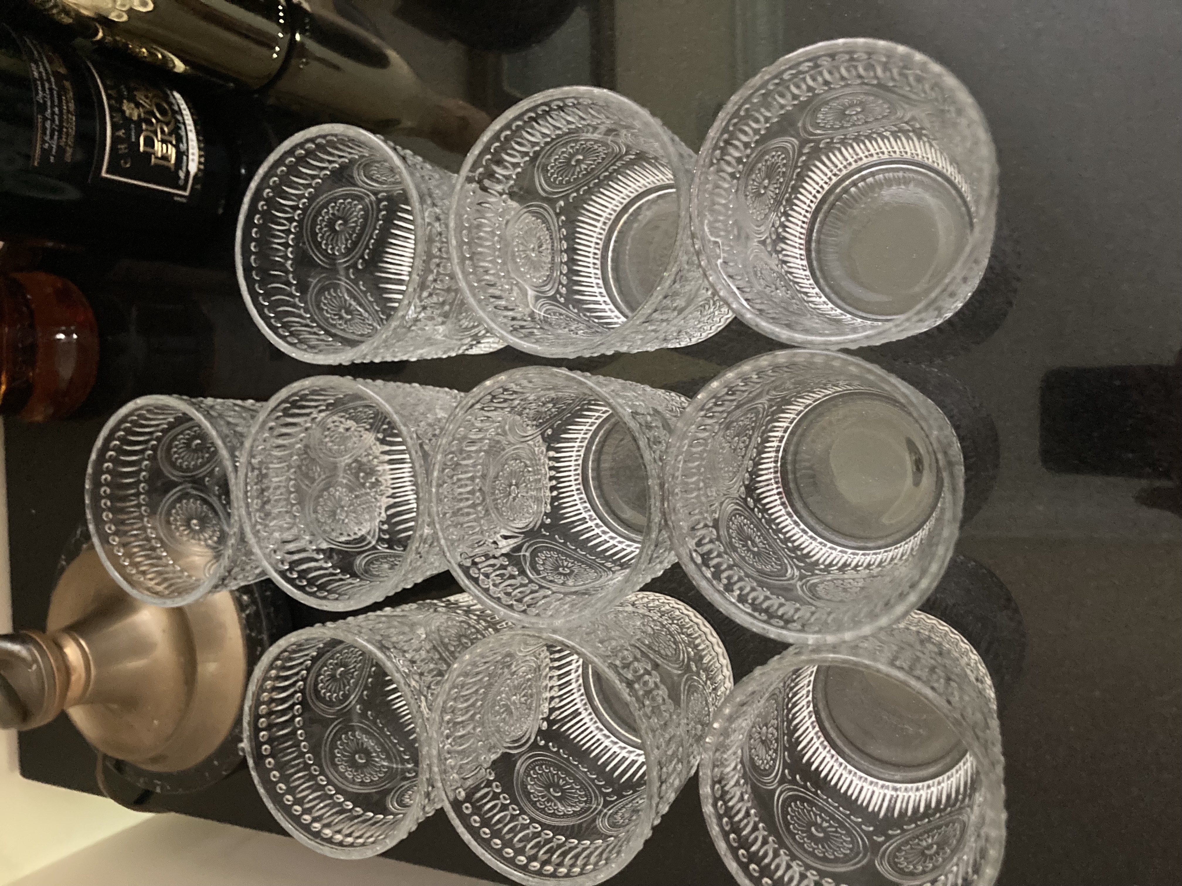 Set of 10 drinking glasses