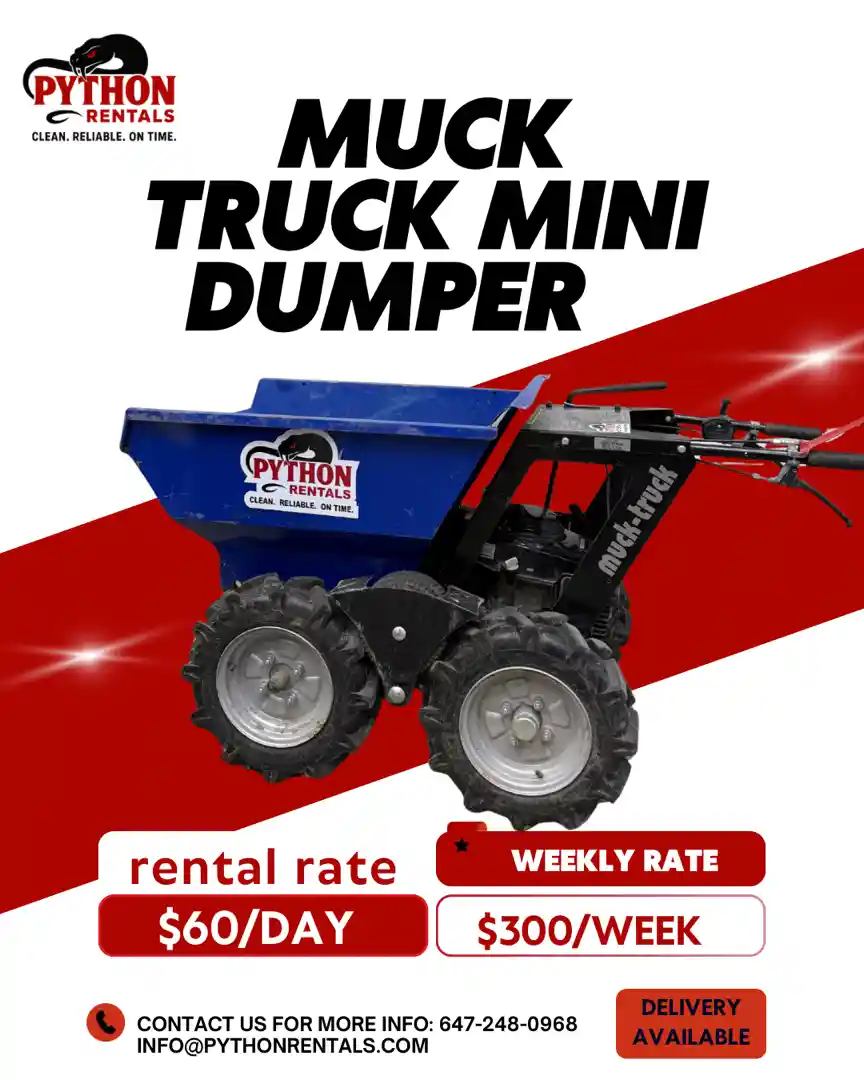 Muck truck notarized wheelbarrow for rent