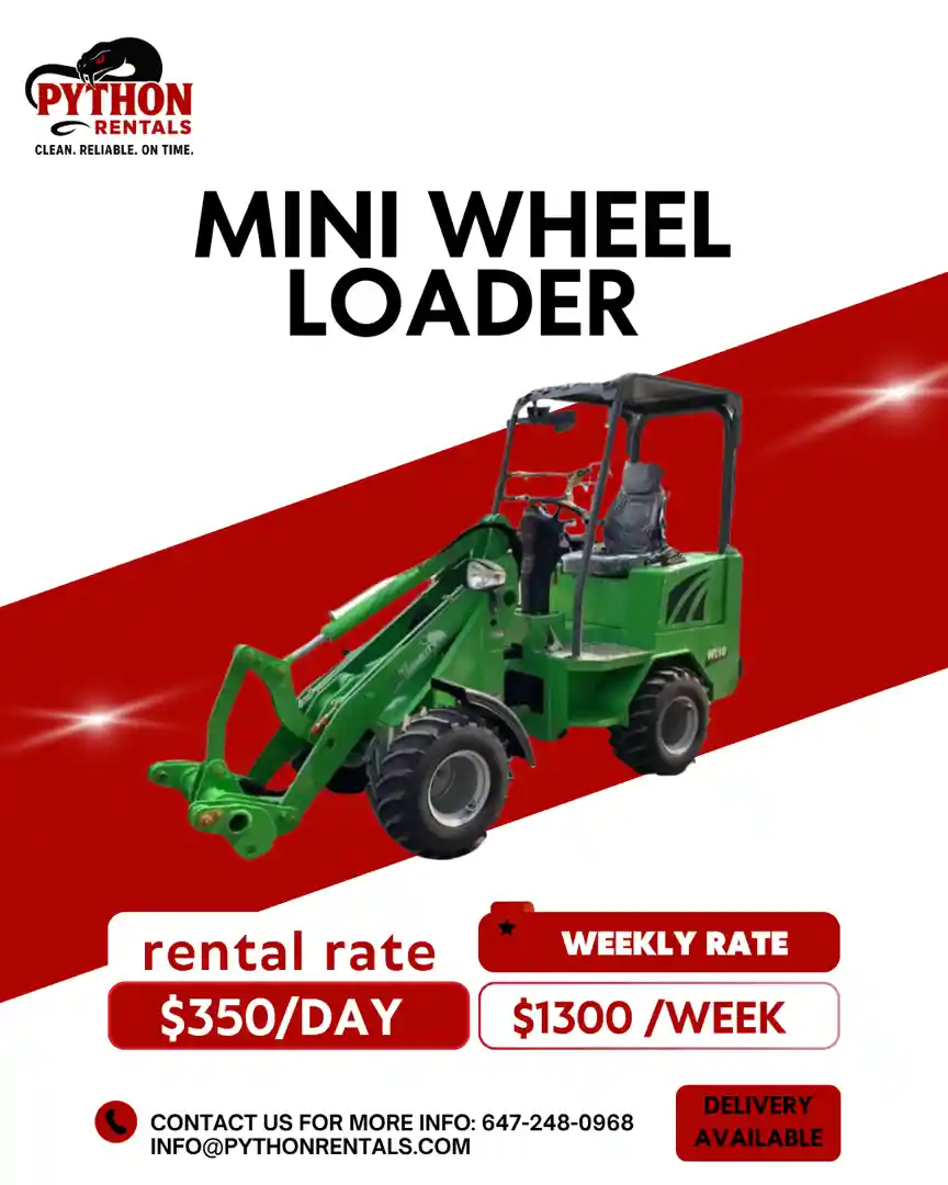 Mini wheel loader for rent