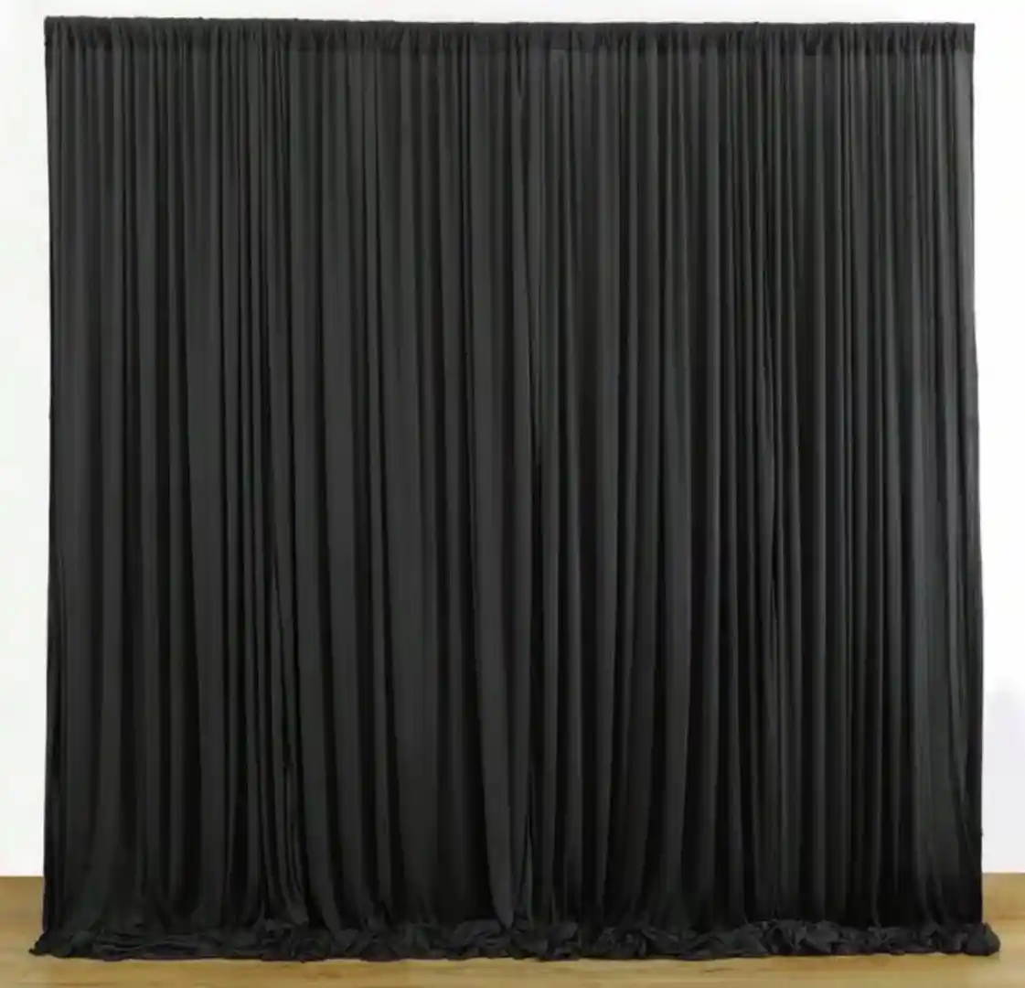 White and Black Wedding Backdrop Drapes/Curtains