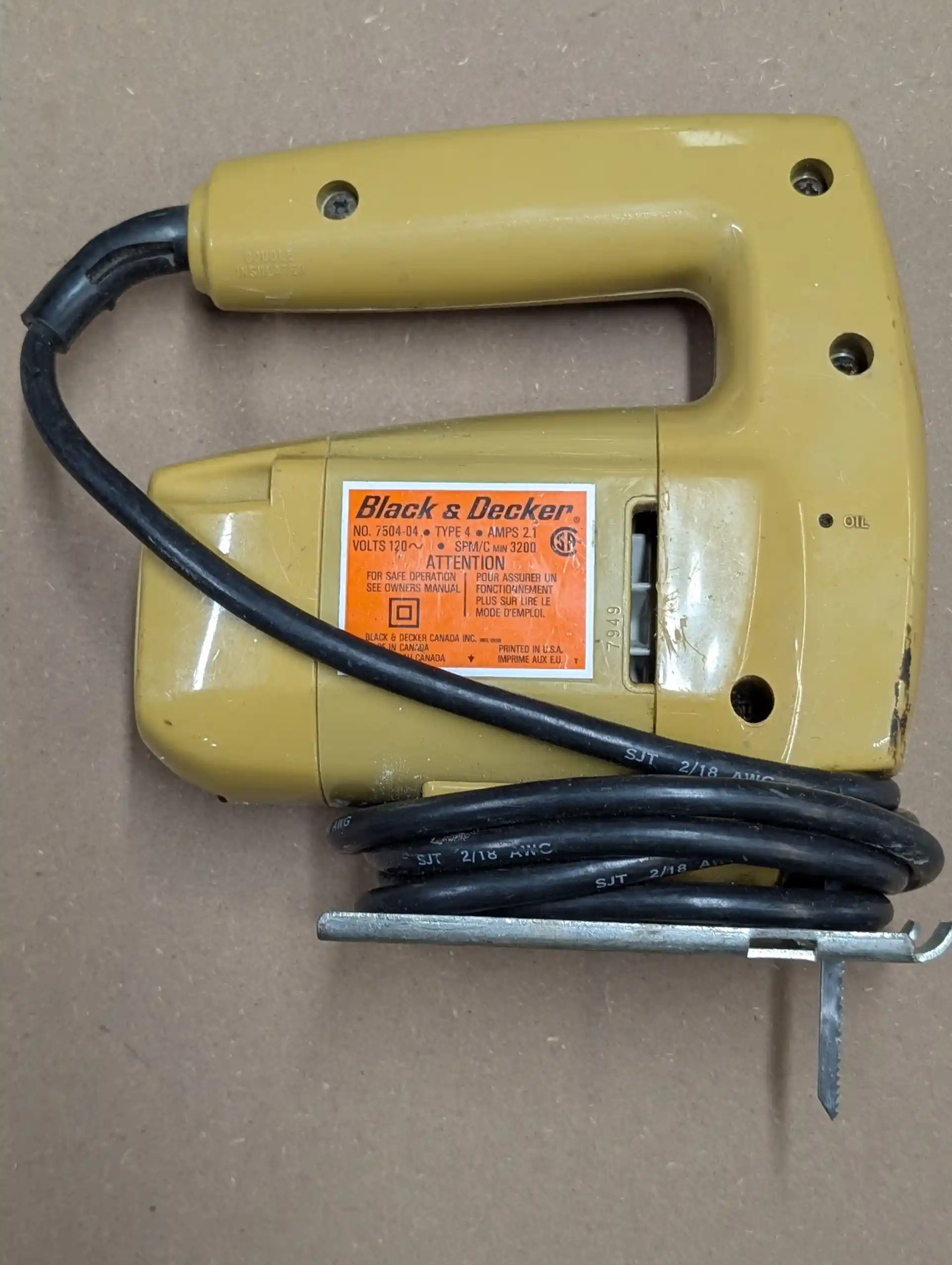 Jig Saw - Black & Decker 7504 Electric Jig Saw