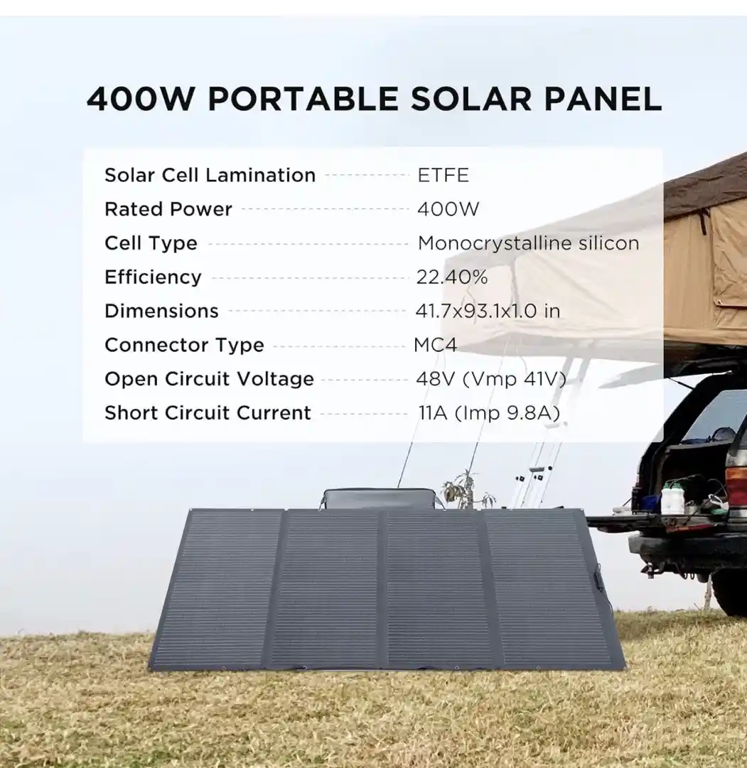 400w portable solar panel